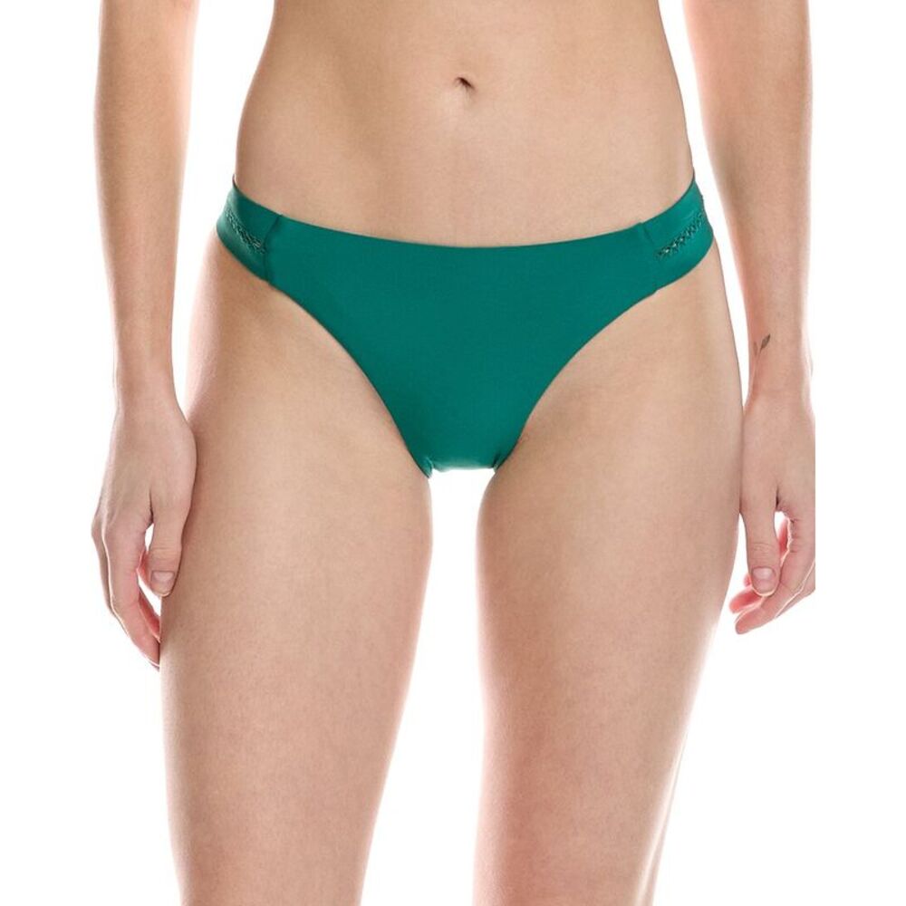 Monte And Lou Womens  Twin Band Bikini Bottom, Green
